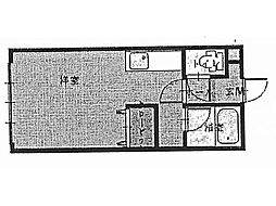 パンプェール幸畑 1Kの間取図画像