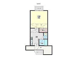 Pia-West(ピアウエスト) 2階1DKの間取り