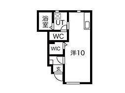 ル・メイユール尼沼B棟 ワンルームの間取図画像