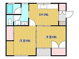 メゾン・ド・ジュン 2Kの間取図画像