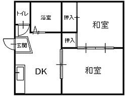 コーポ高久 2Kの間取図画像