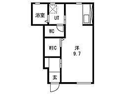 Sun field (サンフィールド)D ワンルームの間取図画像