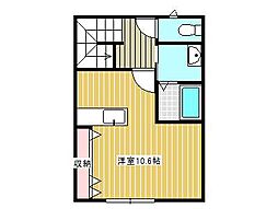 コンフォール日高C ワンルームの間取図画像