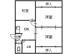 コーポ高久 3Kの間取図画像
