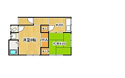 広島電鉄1系統 広大附属学校前駅 徒歩2分の賃貸アパート 1階2Kの間取り