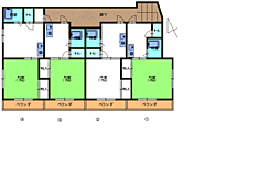 コーポ道本 1Kの間取図画像