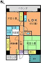シャンポール 3LDKの間取図画像