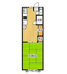 橋口ビル 1LDKの間取図画像