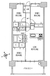 ポレスター横川駅前 3LDKの間取図画像