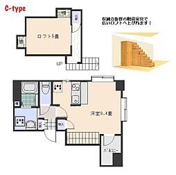 フルール観音 ワンルームの間取図画像