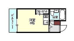 第2水口ビル 3階1Kの間取り