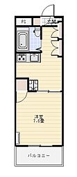 林ビル 1Kの間取図画像