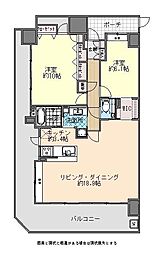 クラース呉駅南リバージュ 2LDKの間取図画像