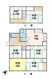 JR呉線 呉駅 バス10分 伏原2丁目下車 徒歩9分 6DKの間取り