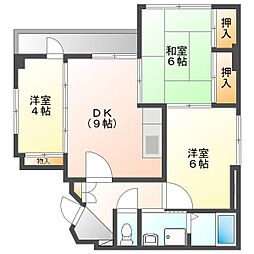 タイセイ・ビラ・東中央 3DKの間取図画像