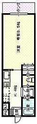 メゾングラシューズ 1Kの間取図画像