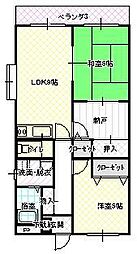 メゾン・デ・フレール 2SLDKの間取図画像
