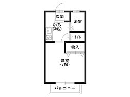 メゾン・ハピーリード 1Kの間取図画像