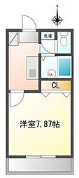 プリマヴェーラ3 1Kの間取図画像