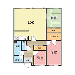 ラブリー北吉津 3LDKの間取図画像