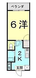 フロンティア東福山 1Kの間取図画像