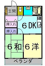 ファミリーマンション 2DKの間取図画像