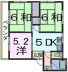 巧マンション 3DKの間取図画像