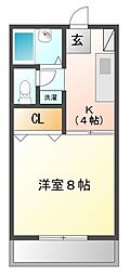 ハイツ南蔵王 1Kの間取図画像