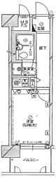 朝日プラザステーションコア福山西町 ワンルームの間取図画像