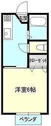 エスポワール川崎 ワンルームの間取図画像