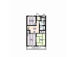 ピュアロードI 1階3DKの間取り