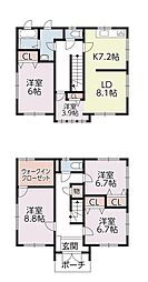 自由ヶ丘戸建 4SLDKの間取り