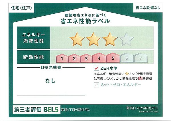 省エネ性能ラベルを拡大表示