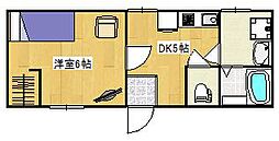 オーシャン17　プレミア 401 4階1LDKの間取り