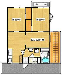 ハイツひまわり 3DKの間取図画像