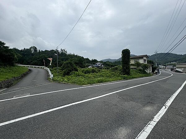 道路沿いの角地です。