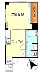 DerPfosten.Y2 1DKの間取図画像