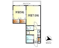 リンデンバーム 2Kの間取図画像