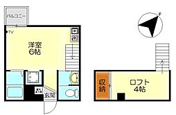LOFT 3階ワンルームの間取り
