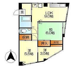 モリービル 3LDKの間取図画像