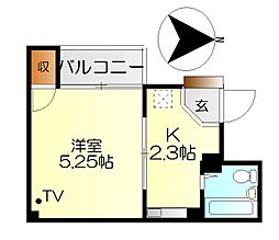 アメニティ本通り 1Kの間取図画像