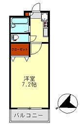 プチメゾン松本 1Kの間取図画像