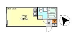 Mテラス宮原13丁目 ワンルームの間取図画像