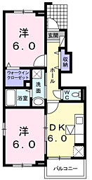 ニュードミールヒロ 2DKの間取図画像