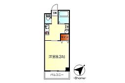 あおぞらマンション 1Kの間取図画像
