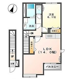 ウイング21 1LDKの間取図画像