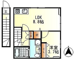 ソフィア 1LDKの間取図画像