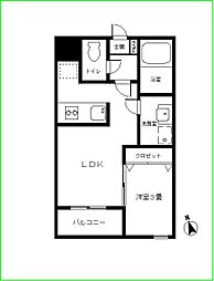 アコット舟入 1LDKの間取図画像