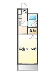 ヴェルディ曙 1Kの間取図画像