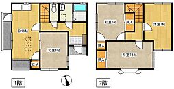 ビラやはたB 4DKの間取り